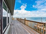 The upstairs deck with gorgeous views of Copano Bay